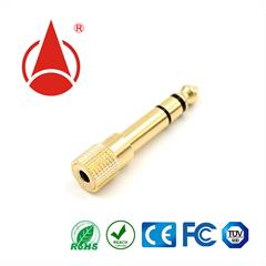 6.3立体公头转3.5立体母座，DC音叉插头，DC母座，充电头，DC plug,连接器，适配器插头，端子，防水母座，DC插头厂家